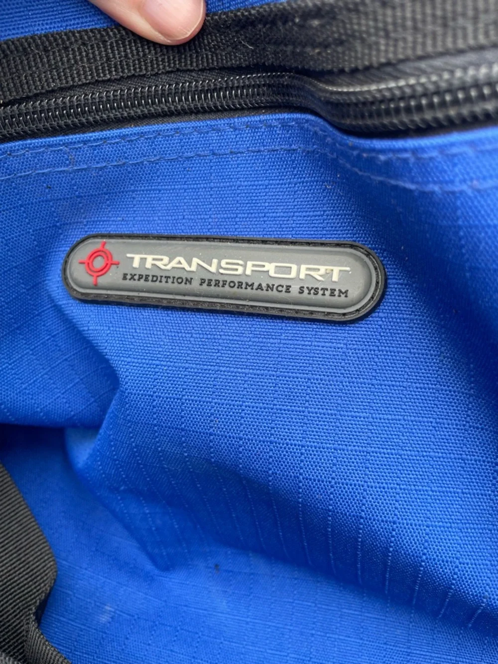 Blue Travel Duffel Bag with Shoulder Strap